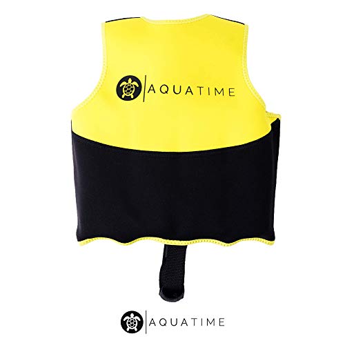 AquaTime Schwimmweste für Kinder in Schwarz-Gelb - 5