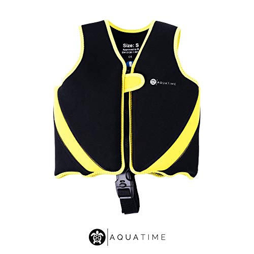 AquaTime Schwimmweste für Kinder in Schwarz-Gelb - 7