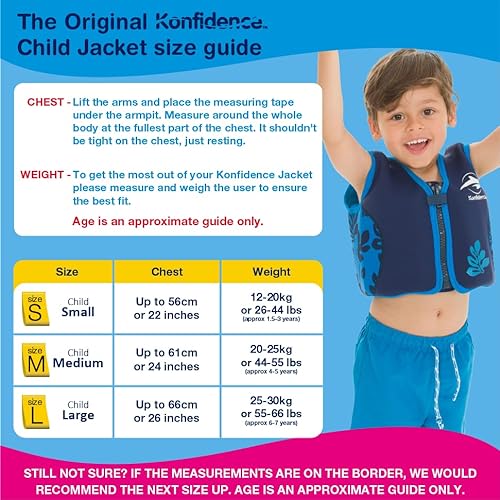 Konfidence: Kinder Schwimmhilfe Gr. 2-3 Jahre in Blau - 2
